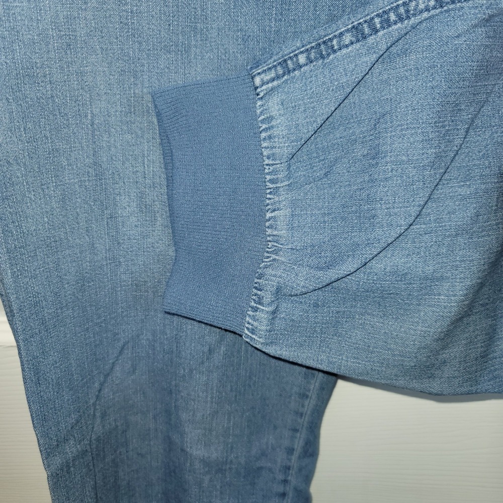 Seven7 Utility Jogger Pants Blue Denim Pull-On Womens Sz XL Cargo - Picture 7 of 13